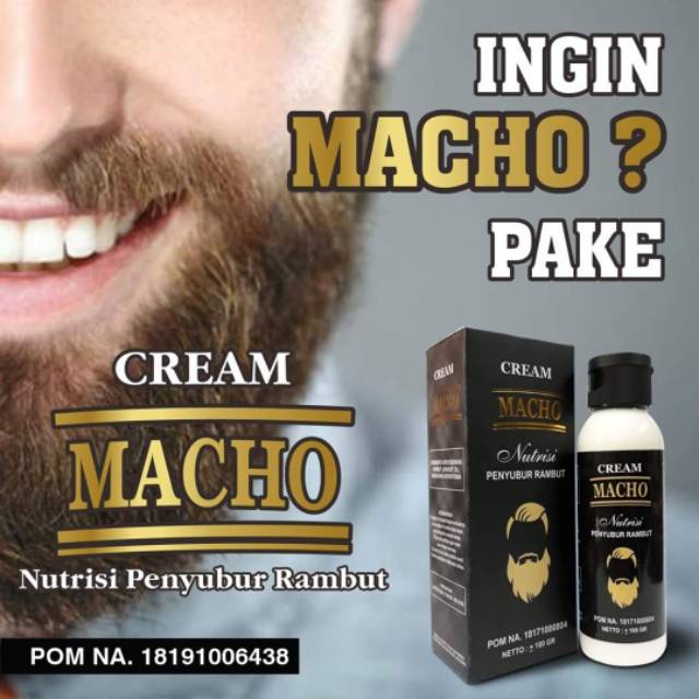 Cream Macho / Penumbuh Rambut Botak / Obat Penumbuh Rambut Botak / Penumbuh Rambut Cepat penumbuh