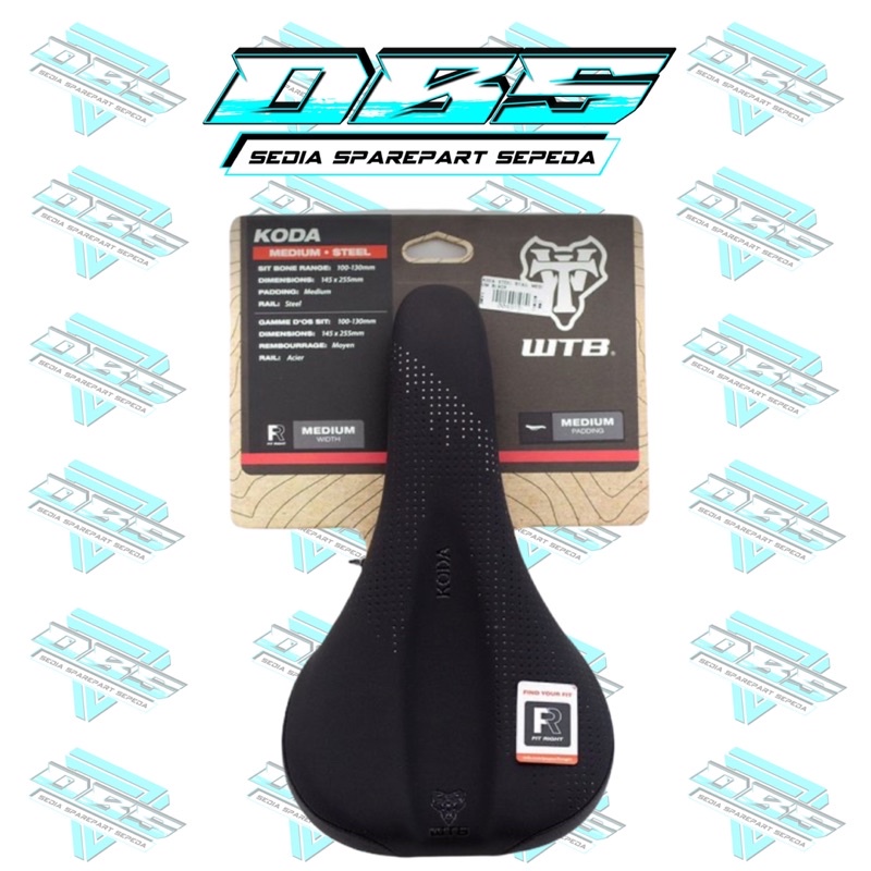 SADEL WTB KODA STEEL RAIL MEDIUM BLACK SADEL SEPEDA WTB