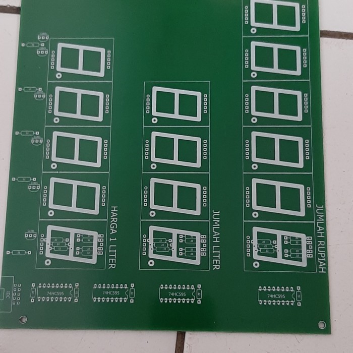 PCB Display Pom Mini Pertamini 7 Segment Ukuran 1.2 Inch