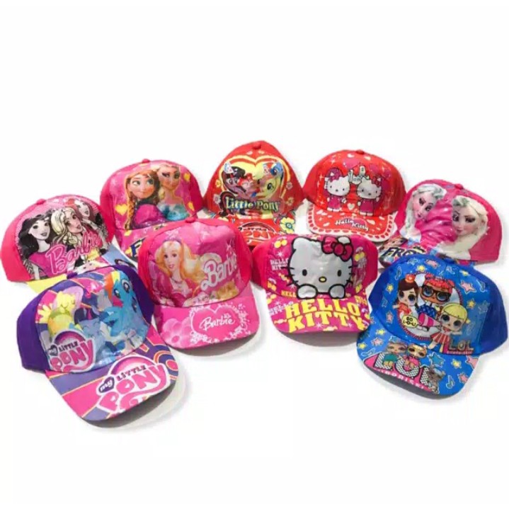 Topi Anak Perempuan  Topi Karakter Topi Anak Anak Topi LOL TopI Unicorn Topi Hello Kitty Topi