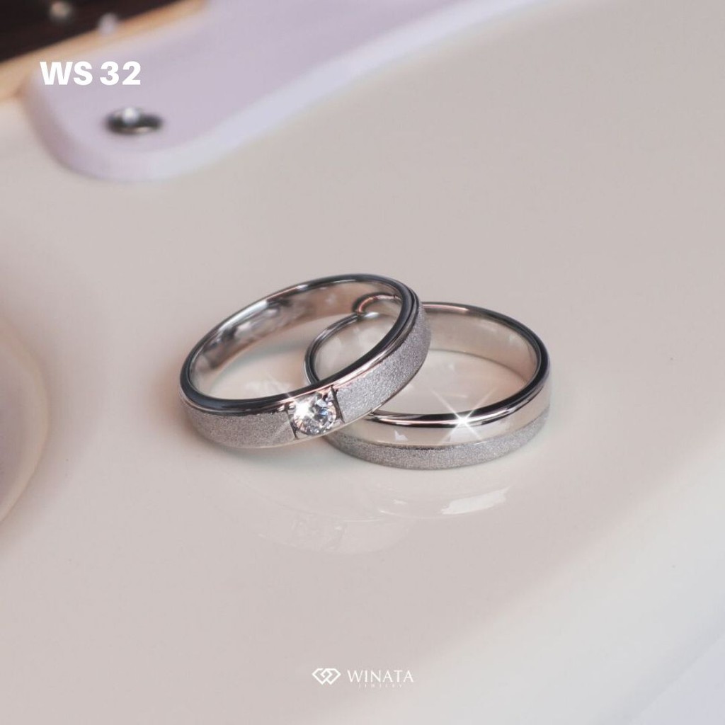  Cincin  Nikah Kawin Tunangan Lamaran  Palladium Couple FREE 