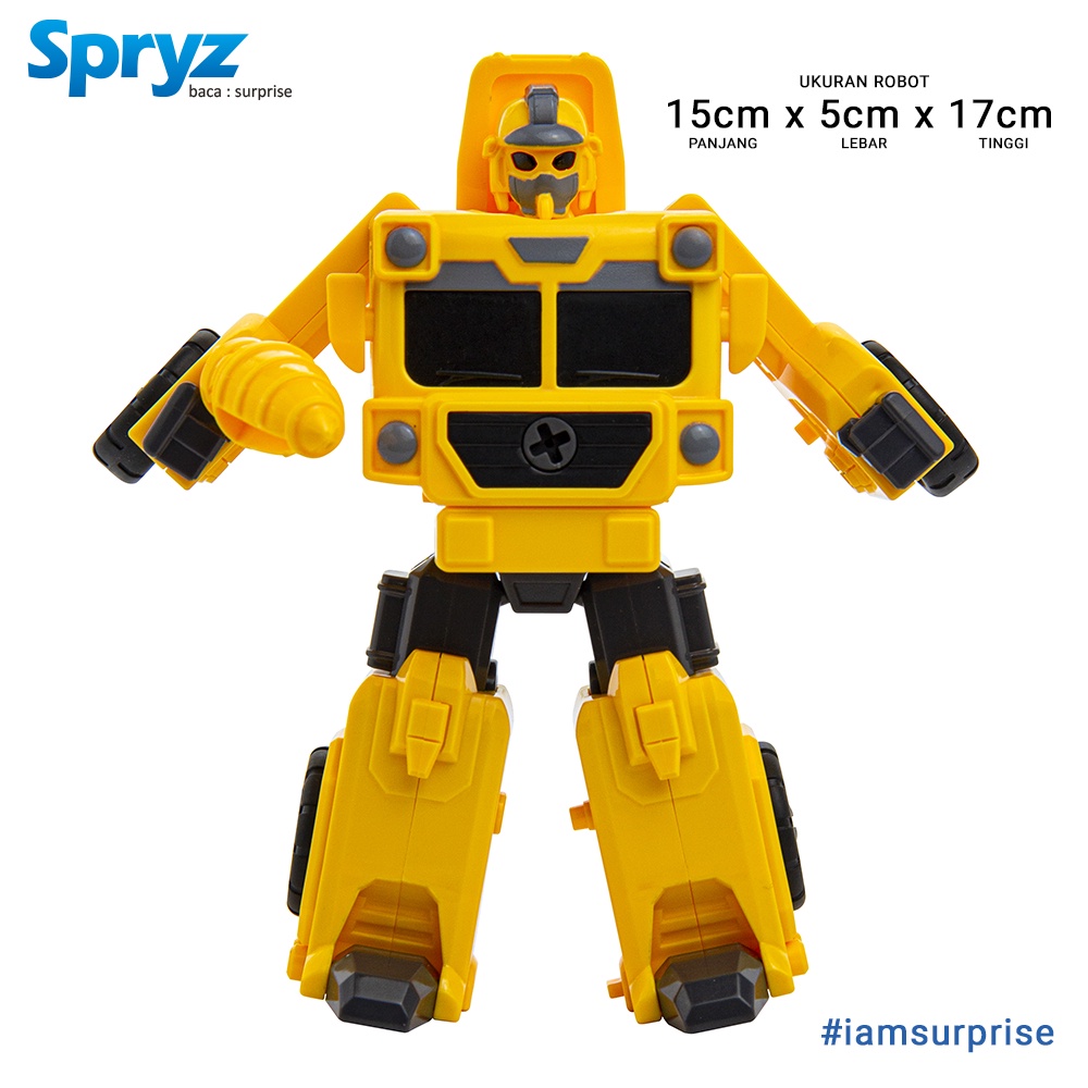 Spryz Revamp Robo Truck Yellow - Mainan Truk Robot Transformer DIY