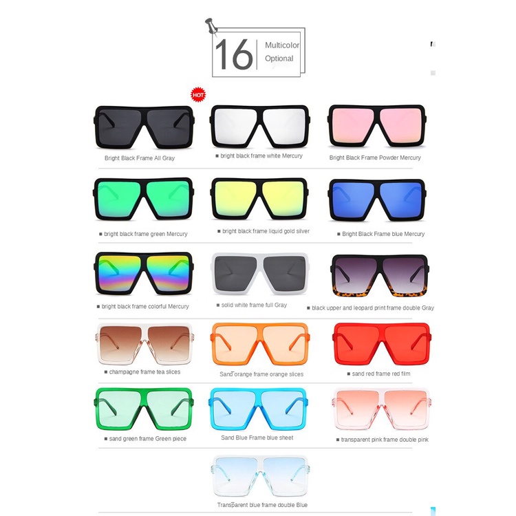 Kacamata Bingkai Besar Warna Hitam Gaya retro Eropa Amerika Untuk Pria Dan Wanita