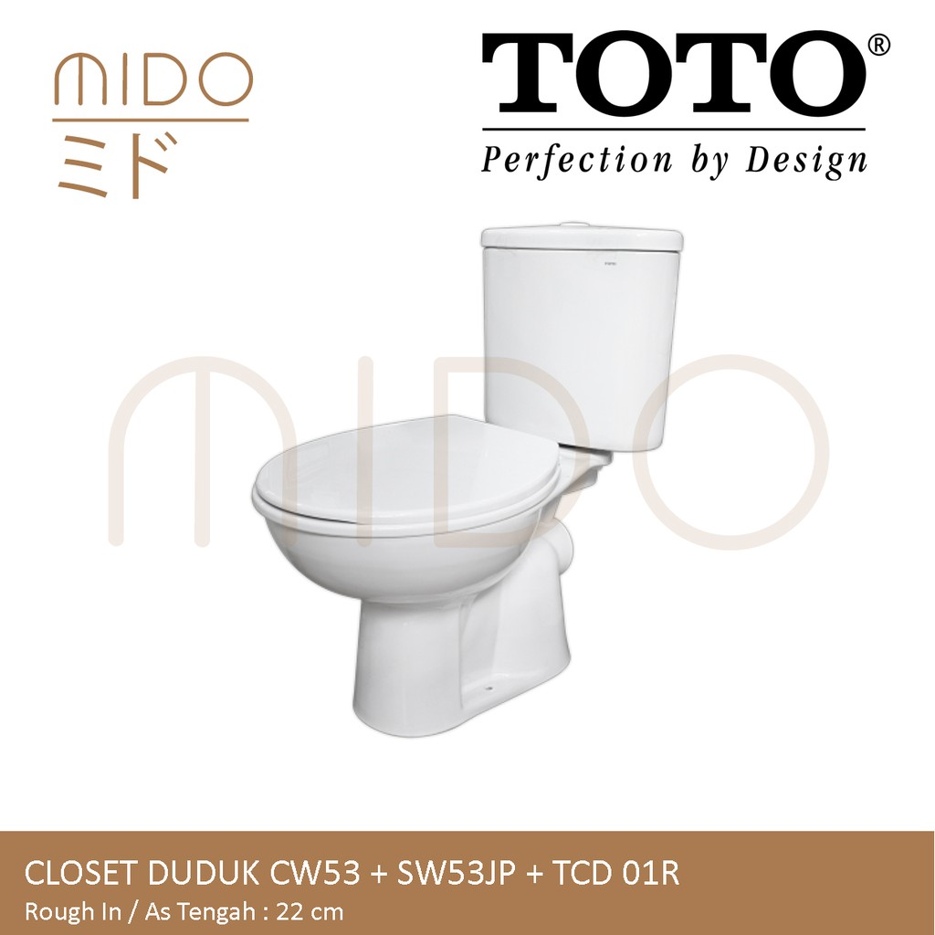 CLOSET KLOSET TOILET DUDUK TOTO CW53J SW53JP / CW 53 J SW JP PUTIH