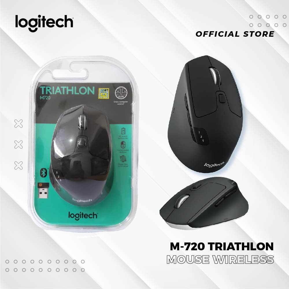 Logitech M720 Triathlon Multi-Device Bluetooth Wireless Mouse Flow