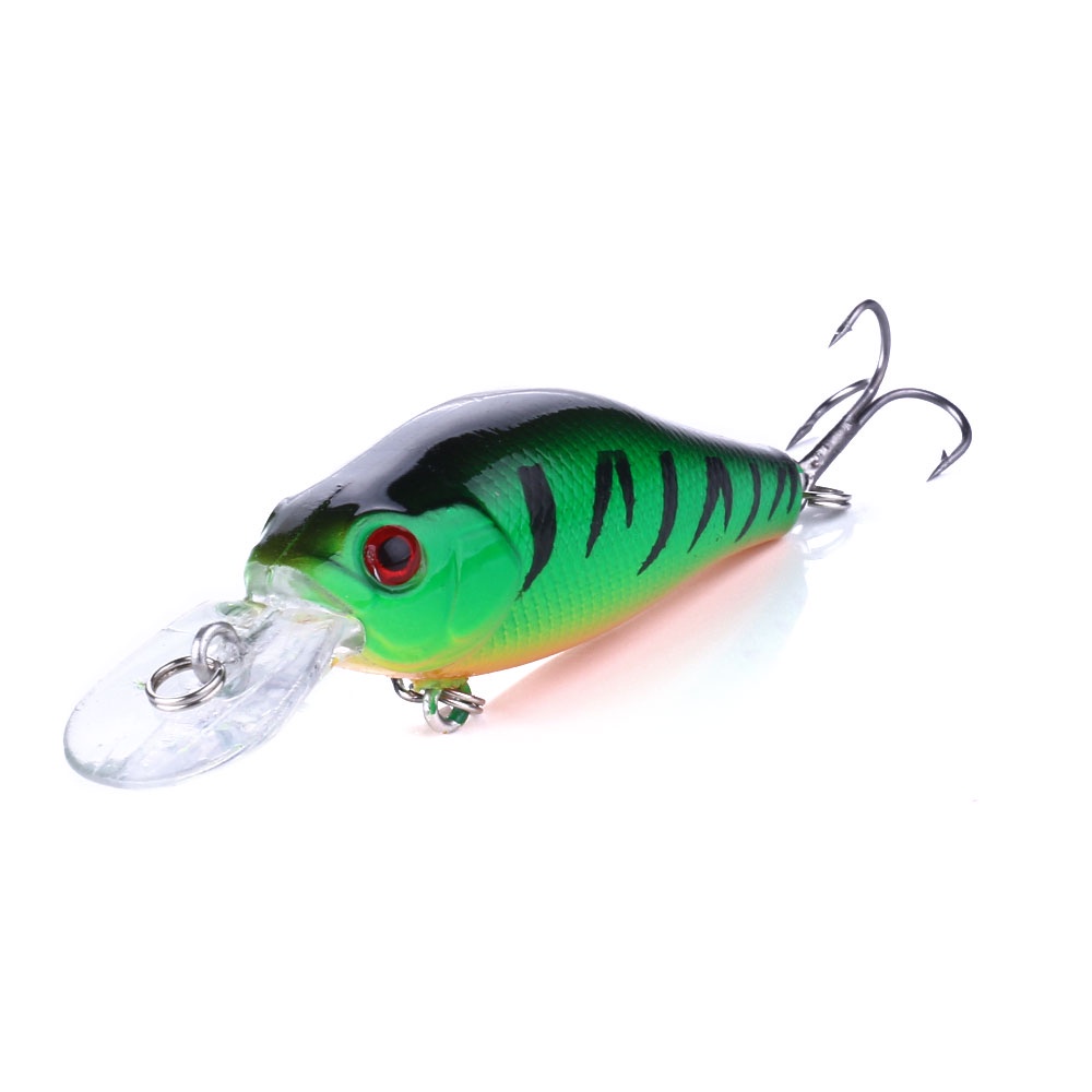 HENGJIA 10pcs Crankbait Fishing Lure 7CM 9G 6#Hooks 10 Different Colors Artificial Bait Hard Fishing tackle