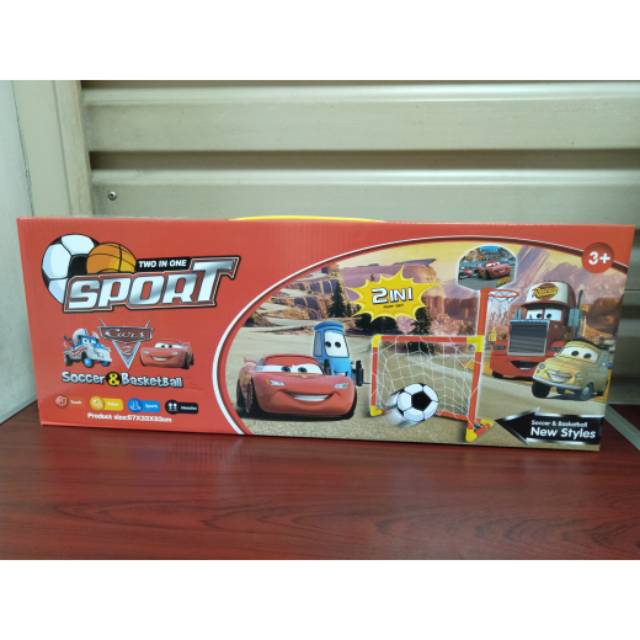 Mainan Gawang Basket 2in1 Soccer and Basketball