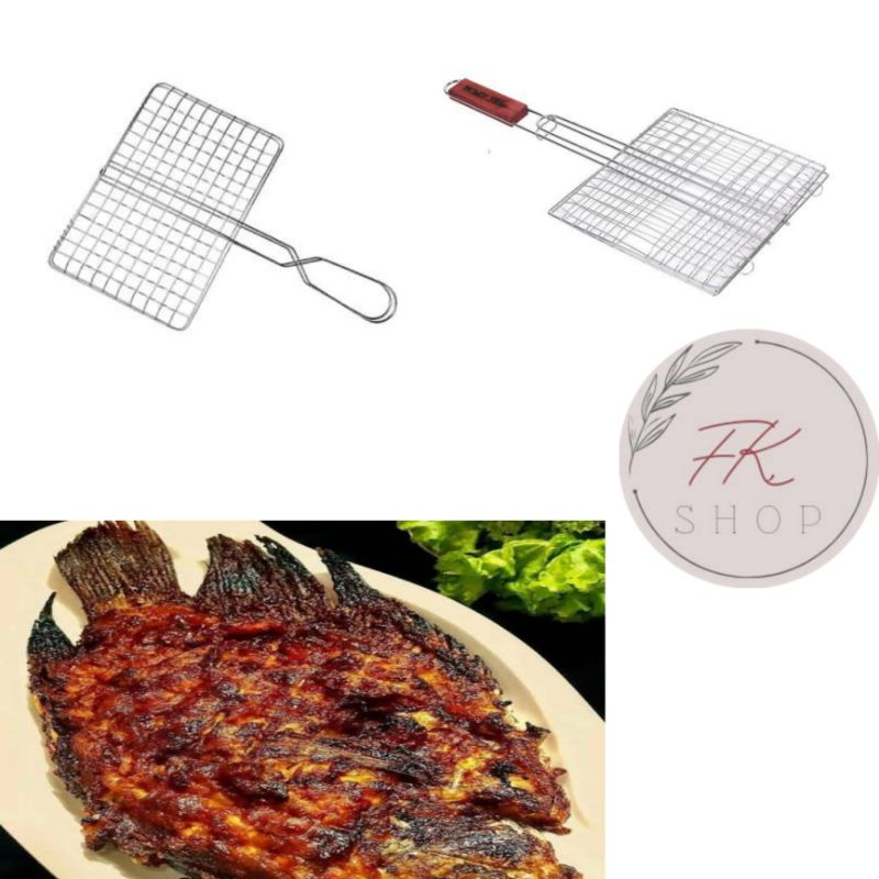 panggangan jepit/panggangan ikan/panggangan ayam/panggangan sosis/alat BBQ