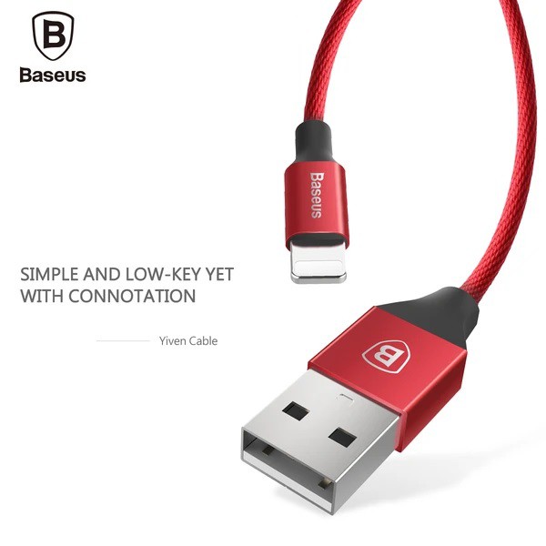 BASEUS ORIGINAL Kabel Data Yiven 120CM Lightning USB for Apple Iphone 5 6 7 8 X Plus Ipad Mini Air