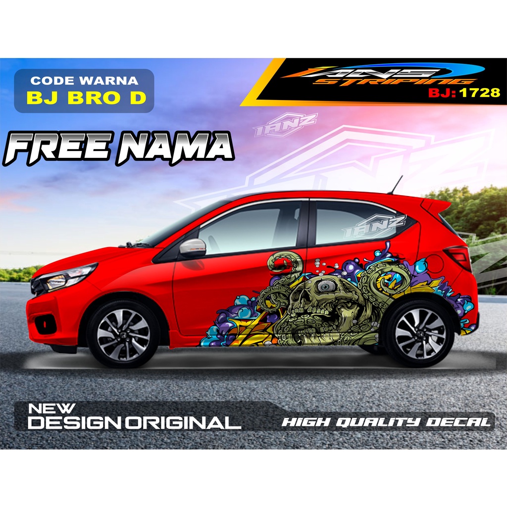 VARIASI STICKER MOBIL BRIO / STIKER MOBIL HONDA JAZZ  / VARIASI STIKER AGYA AYLA/ STIKER MOBIL