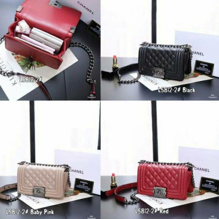 Oke Price.. TAS IMPORT BOY SMALL FREE BOX LAMBSKYN MIRROR FLAP BRANDEN PREMIUM BATAM HANDBAG SUPER S
