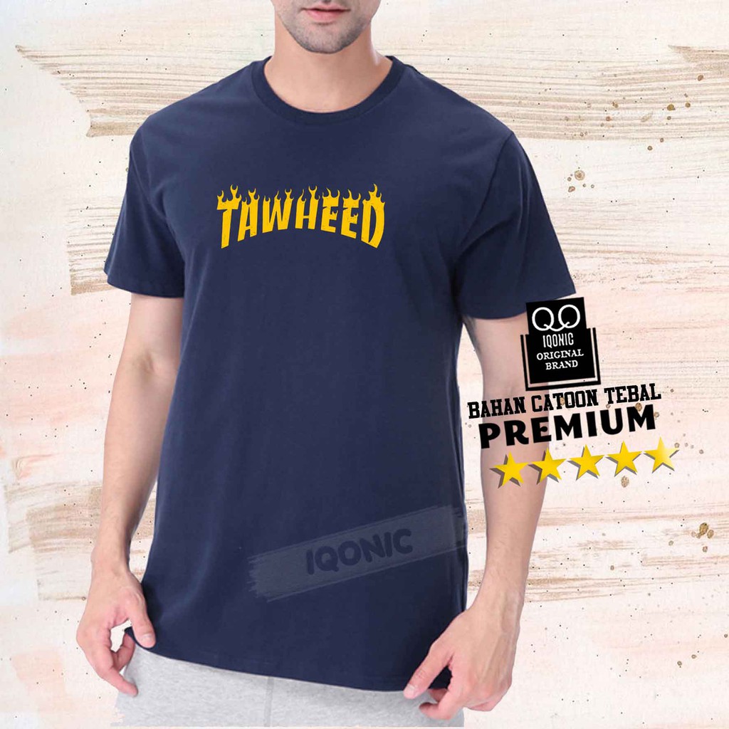 Brother Store Kaos Distro Pria - KAOS COWOK - Tauhid Text Kuning Premium