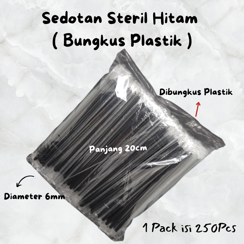 Sedotan Plastik Steril  20cm / Sedotan Steril 6mm / Pipet Plastik