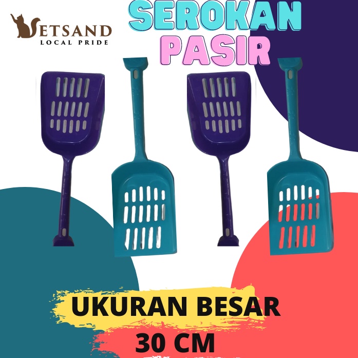 Sekop pasir kucing ukuran besar 30 cm ter murah gumpal