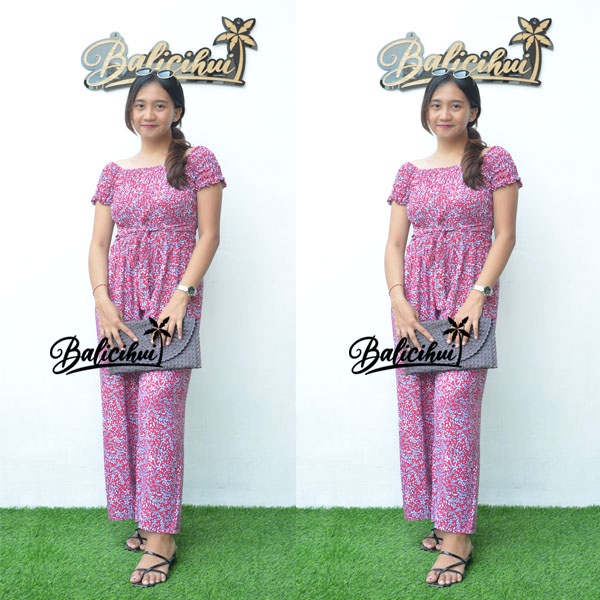 Balicihui Jumpsuit Sabrina Wanita Jumpsuit Panjang Sabrina jamsuit Sabrina Bali Jumpsuit Fit to XL