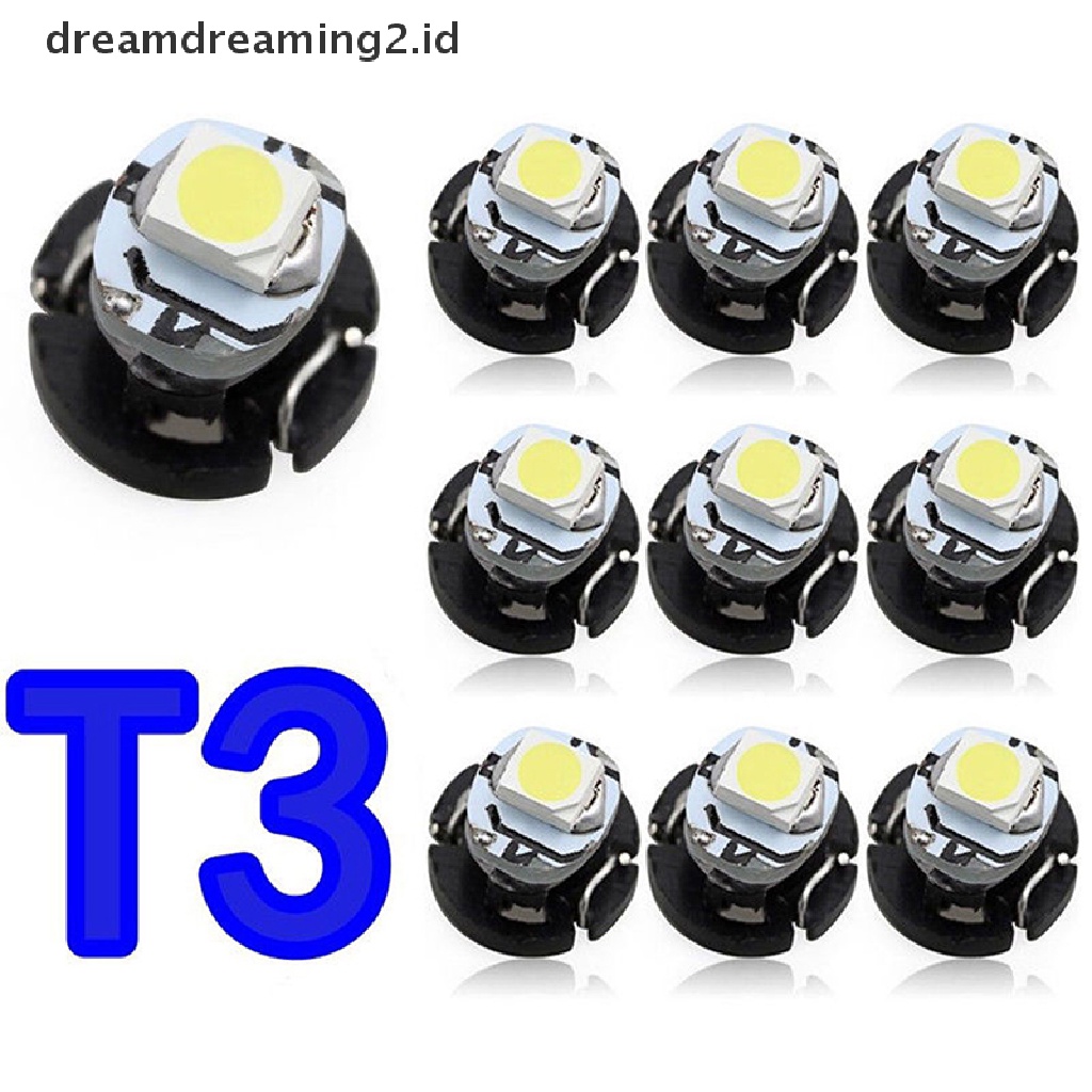 (Hot Style You Like) 10 Pcs Bohlam Lampu Led T3 Smd Neo Wedge Warna Putih Untuk Dashboard Mobil