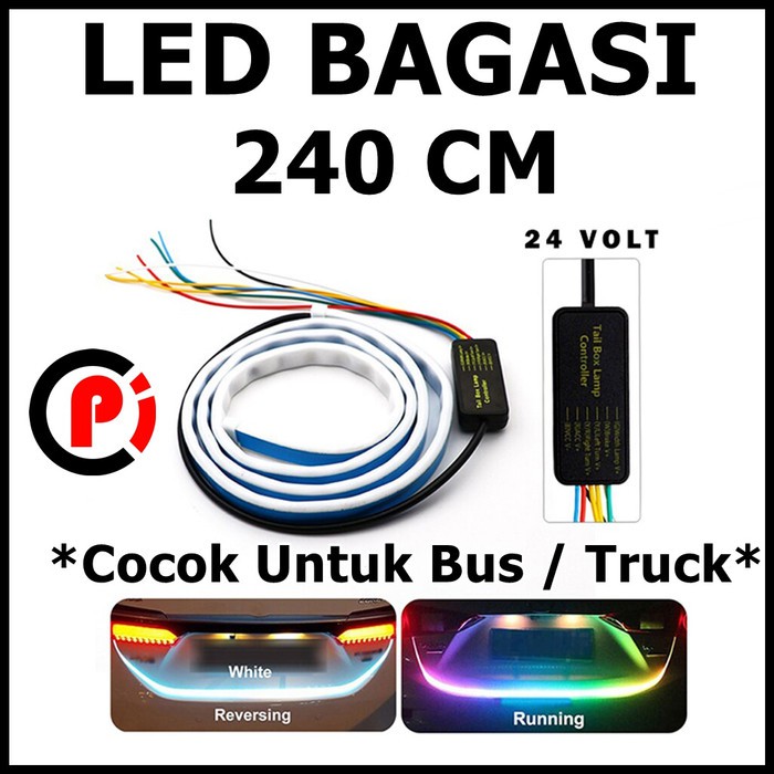 Lampu Bagasi RGB Running 240 Cm Car Tail Box Lamp Led Bagasi 24V 240Cm