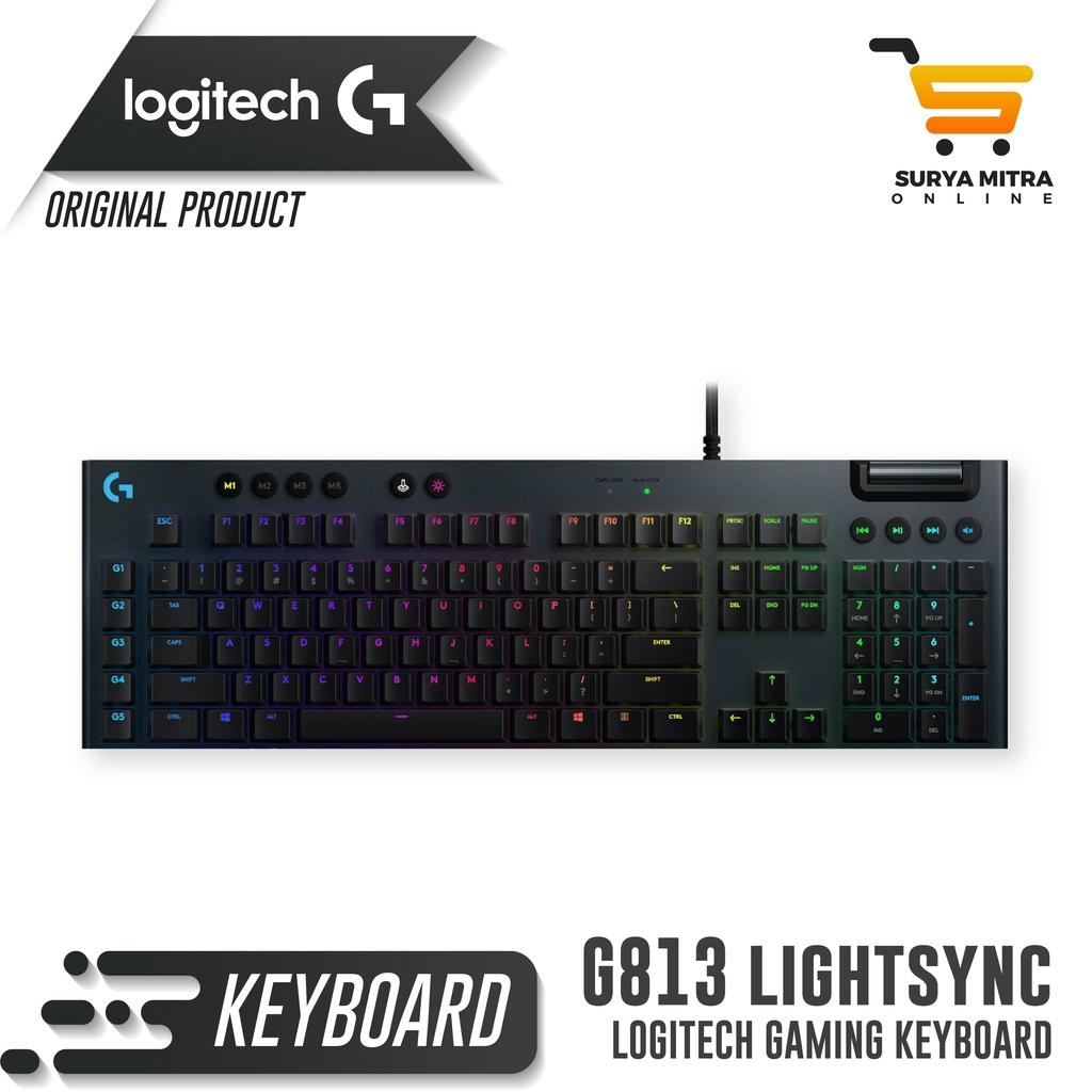 KEYBOARD GAMING MECHANICAL LOGITECH G813 LIGHTSYNC RGB