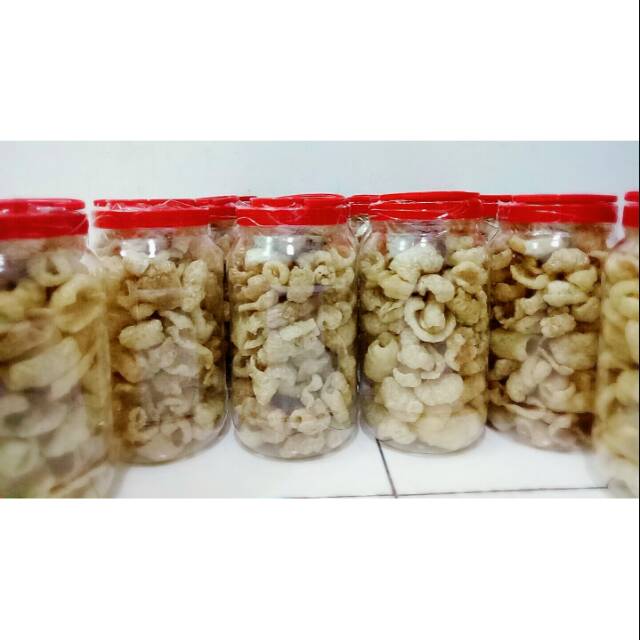 

Krupuk Kulit Babi (300gram) Uk 3Liter (Toples Besar) / Garing / Gurih