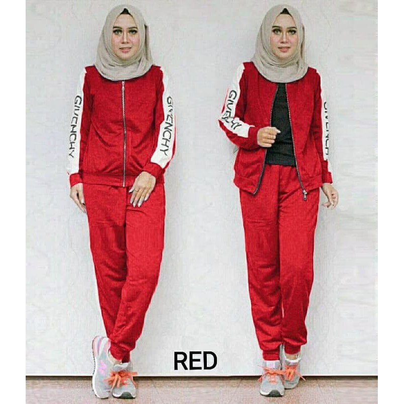 Stelan training wanita training givenchyy | baju senam wanita | stelan olahraga wanita muslim IMPORT