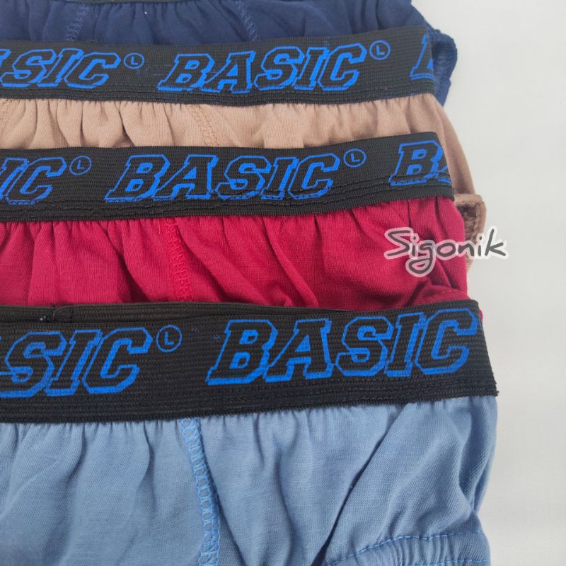 CD Celana Dalam Brief Pria Dewasa Cowok Remaja BSC Basic M. L. XL. XXL. Karet Boxer Katun Polyester Grosir Murah Sigonik