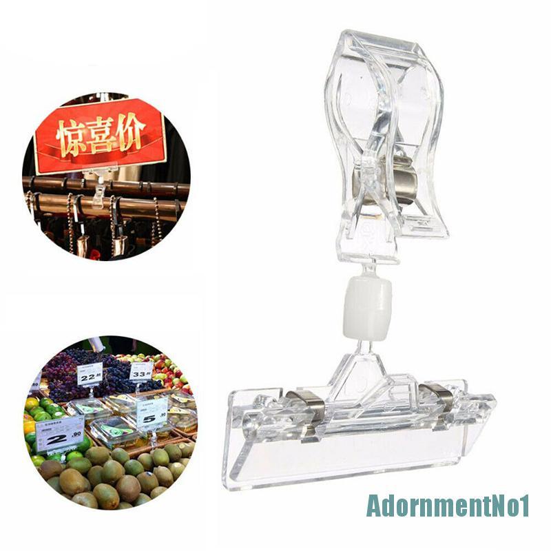 [AdornmentNo1]Plastic Shelf Clamp Price Label Tag  Advertising Clips Holders Sign Display