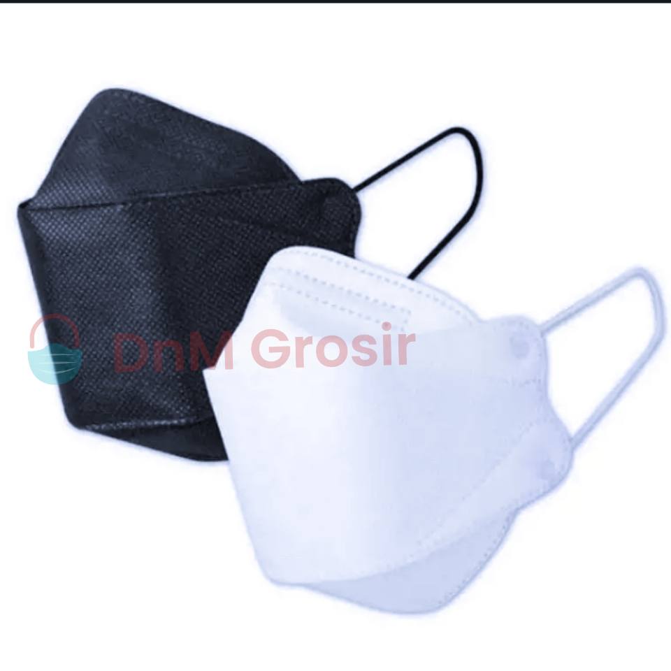 Masker KF94 Korea Evo 4ply Warna Hitam Putih Isi 10 pcs