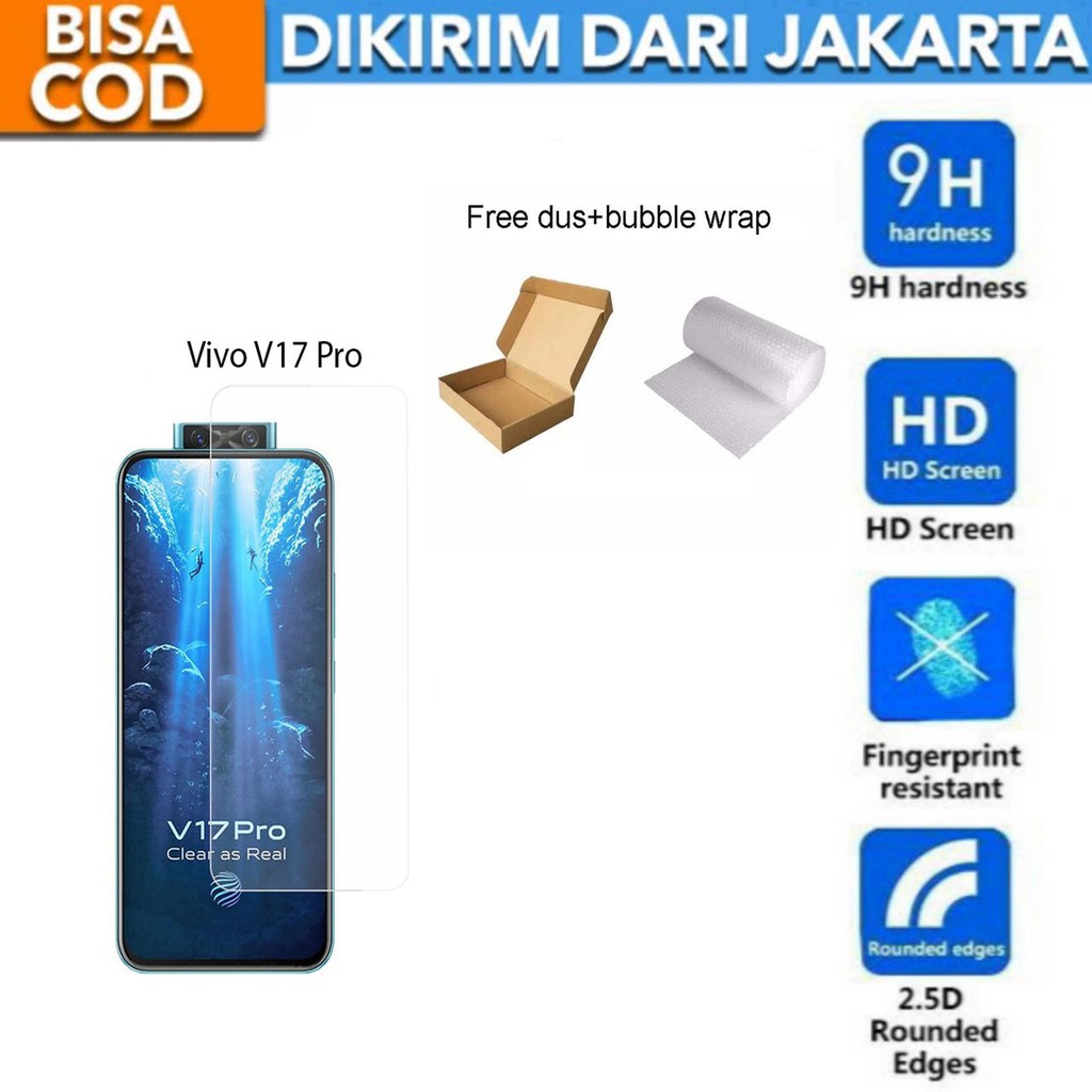 Vivo V17 Pro Tempered Glass Screen Protector Anti Gores