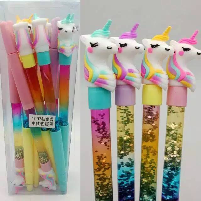 

Terlaris Pulpen Gel Karakter Gliter Air / Boneka Emoji Emoticon