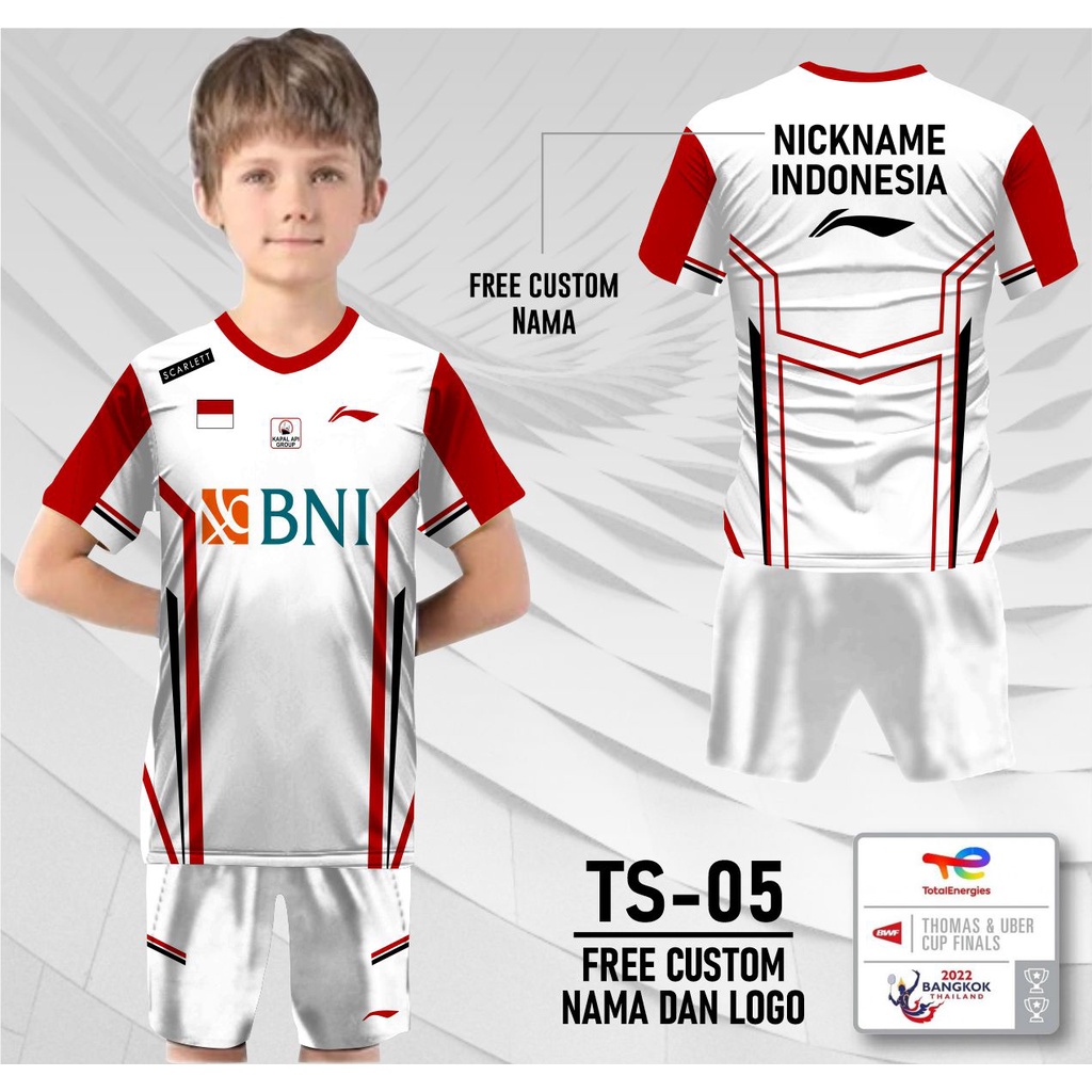 jersey piala thomas uber cup setelan anak timnas jersey badminton setelan anak timnas thomas uber cu