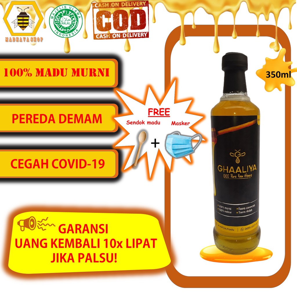 

MADU ASLI MURNI GHAALIYA GRADE A NEKTAR 100% ALAMI PURE NATURAL RAW HONEY MINUMAN KESEHATAN