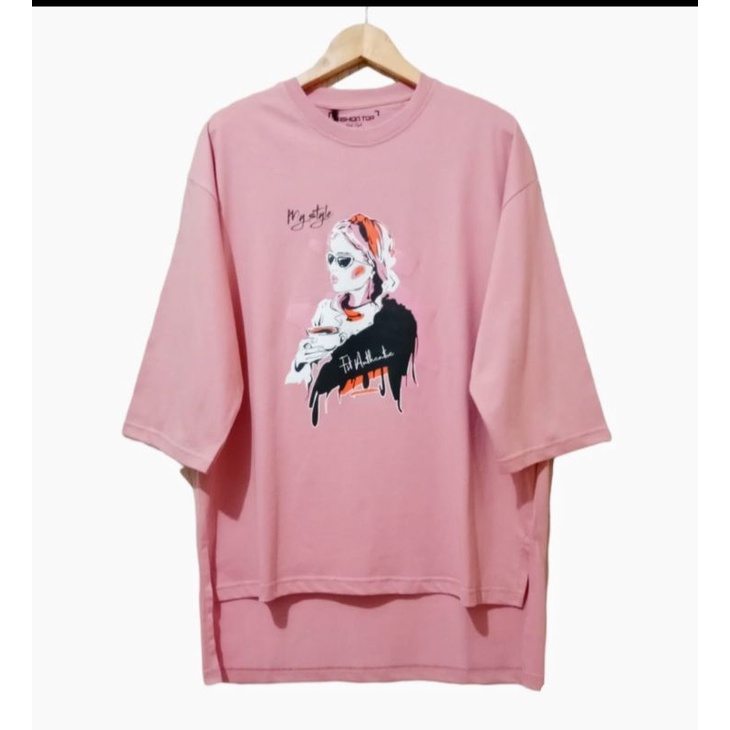 KAOS WANITA OVETSIZE MODEL PINGUIN DINARRY FST AUTHENTIC STYLE HIJAB ALLSIZE JUMBO TERLARIS / TERBAR