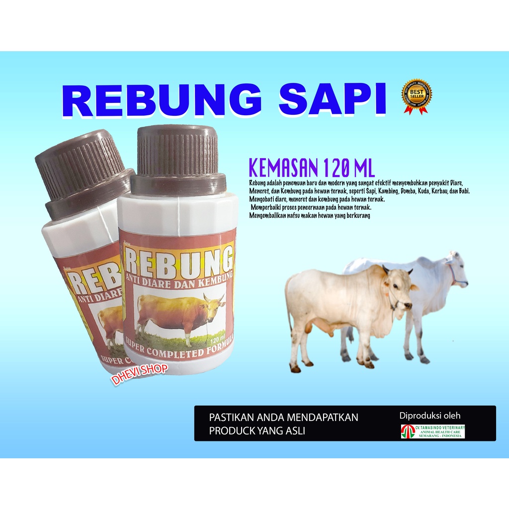 OBAT MENCRET SAPI-OBAT DIARE SAPI-REBUNG COKLAT-120 ML