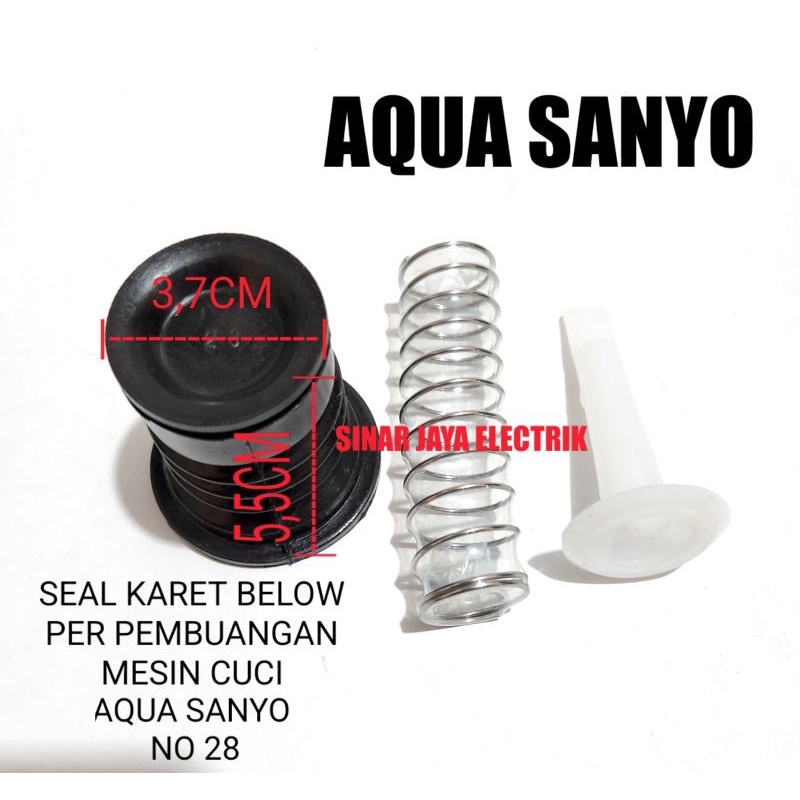 SEAL KARET PER TIANG PEMBUANGAN MESIN CUCI SANYO AQUA 2 TABUNG