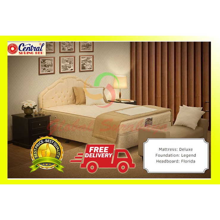 Springbed Central Deluxe Full Set Sandaran Florida harga pbrk