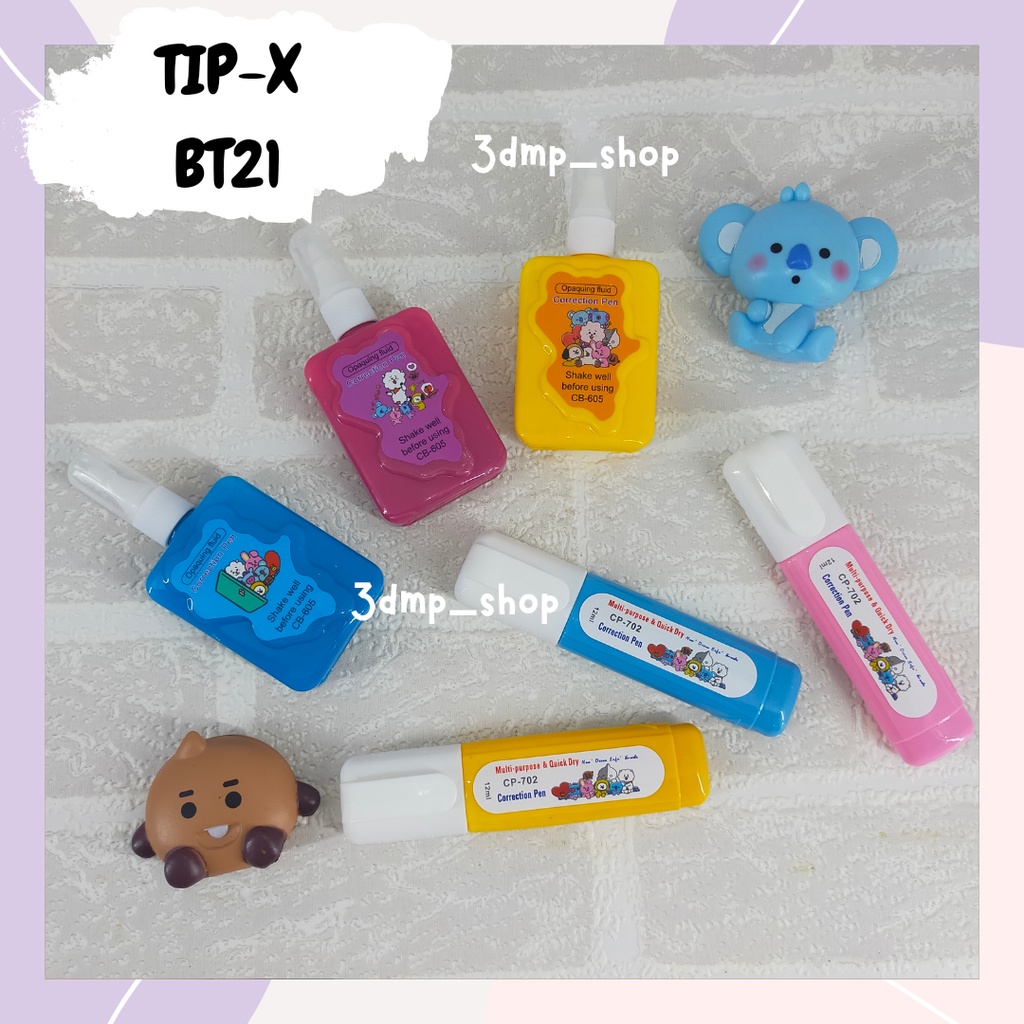 Tip Ex tipex tipx tip-x tip-ex tipe-x cair bt21 bts