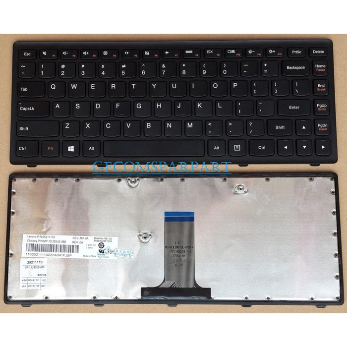 Keyboard Lenovo G400AM G405S S410P Z410 / 25211114 MP-12U93US-686 MP-12U93US-6861