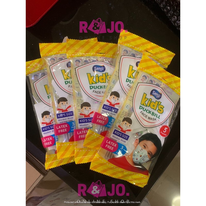 Masker Sensi Duckbill anak sachet isi 5 pcs