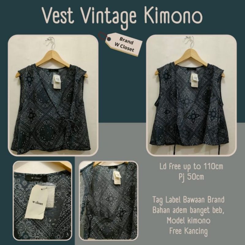 vest vintage kimono