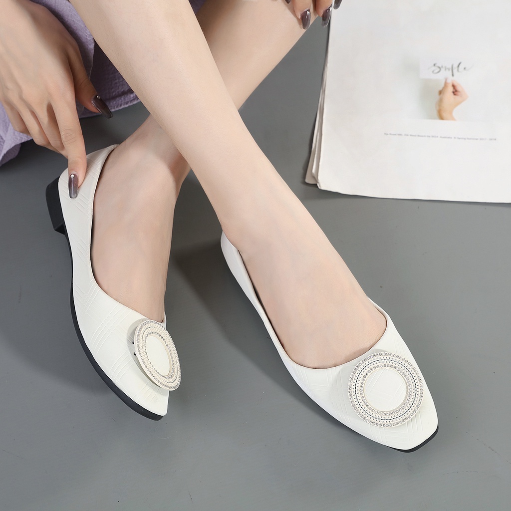 JISO RYONA ANNA-801 Sepatu Flat Shoes Kerja Wanita Import Premium