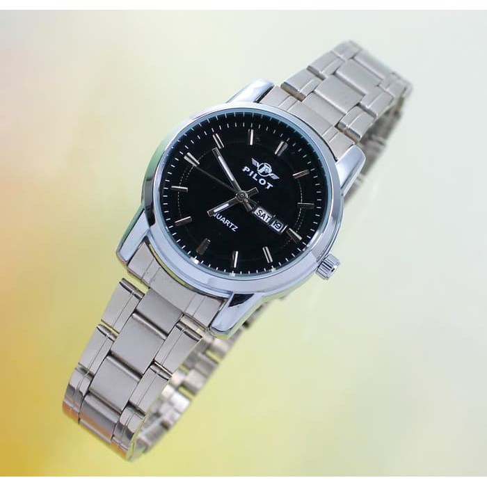 jam tangan rantai wanita casual anti air mirage alba gucci bonia rolex - Hitam