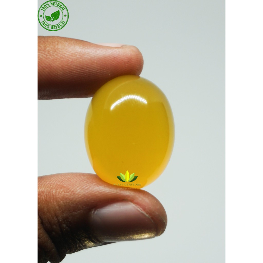 Batu Akik Natural Yellow Chalcedony