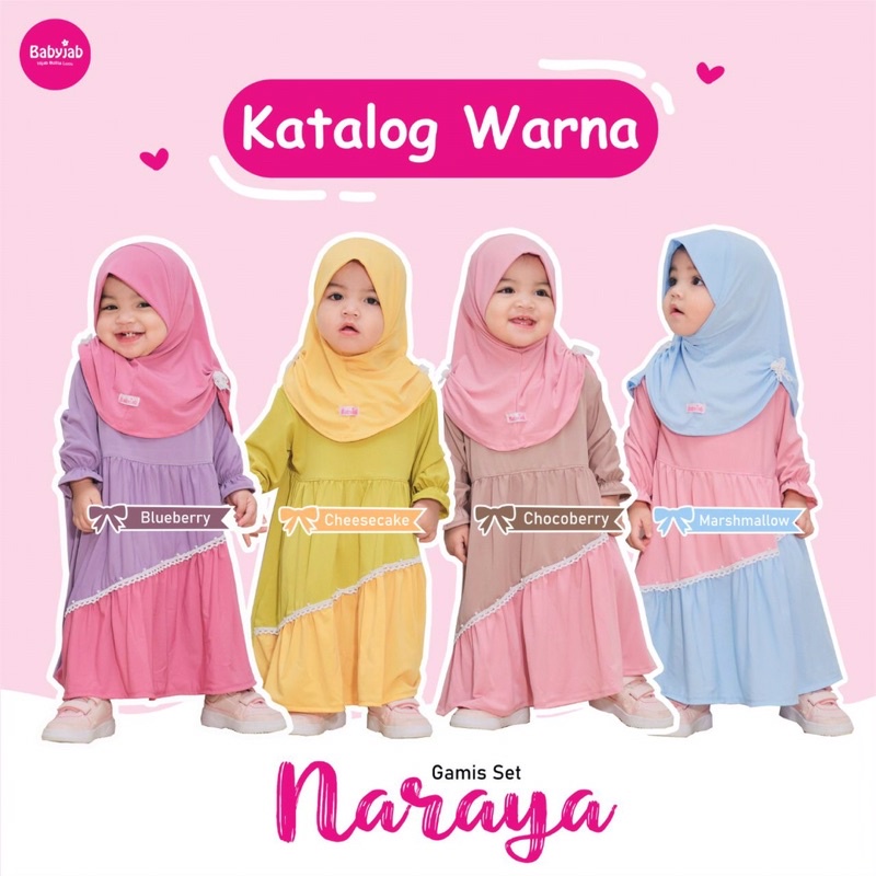 gamis anak/bayi gamis set naraya Babyjab