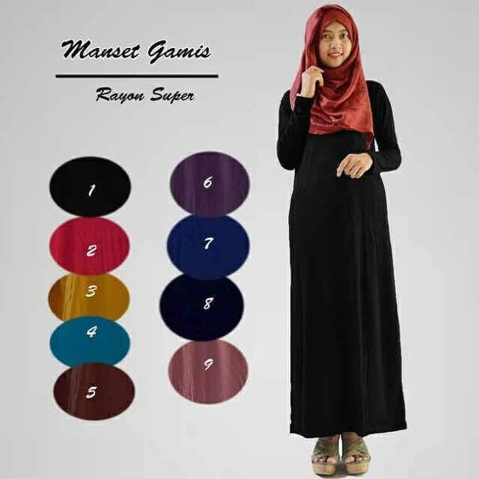 Manset Gamis wanita bahan kaos rayon