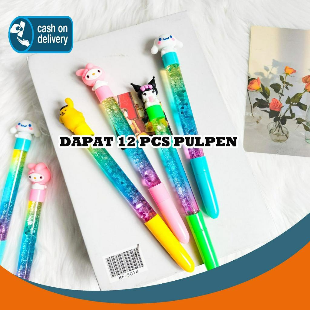 

SELUSIN PEN GLITTER SANRIO 12 PCS LUCU GEL PULPEN KARAKTER UNIK MURAH PULPEN PENA BOLPEN ALAT TULIS BOLPOIN UNIK IMUT MURAH PEN GEL KARAKTER LUCU MURAH PENA