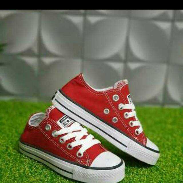 sepatu Converse anak laki laki perempuan warna merah grade original premium