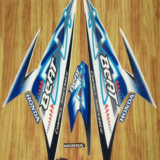 Striping Beat karbu 2012 warna biru putih