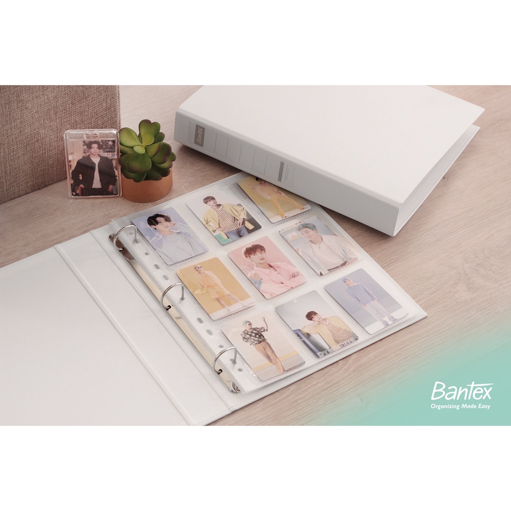 

[Zada] Bantex Photocard Album A4 3 Ring Binder with Sleeve Pocket - Tropica Color White #8312P07