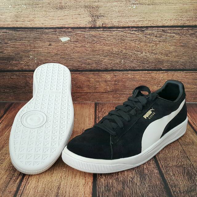 ORIGINAL PUMA SUEDE IGNITE Sepatu sneakers kasual pria warna Abu & Hitam