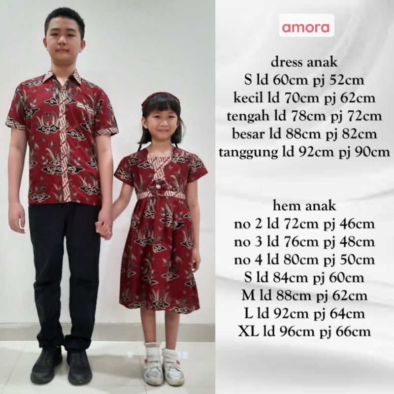 AMORA BATIK COUPLE KELUARGA PASANGAN MODERN JUMBO PREMIUM AYAH IBU ANAK DRESS CAUPLE COPEL SARIMBIT